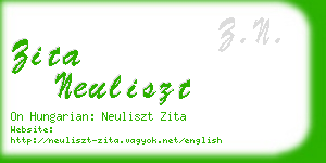 zita neuliszt business card